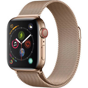 Watch Series 4 (GPS + Cellular, 40mm, Gold Stainless Steel, Gold Milanese Loop) Product Image