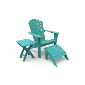 Harbor View Adirondack Chair & Accessories Package - Teal Product Image