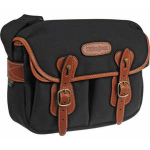 Hadley Shoulder Bag Small (Black with Tan Leather Trim) Product Image