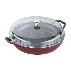 3.5 Qt Cast Iron Braiser w/ Glass Lid Grenadine Product Image