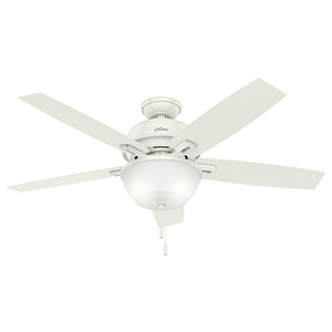 Contemporary Donegan 52" Ceiling Fan Fresh White Finish Product Image