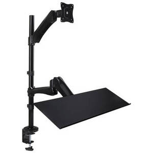 Sit-Stand Desk Mount with Keyboard/Mouse Tray Product Image