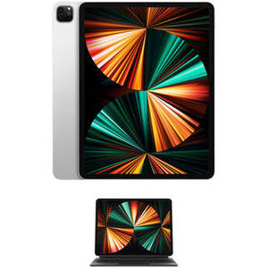 12.9" iPad Pro M1 Chip with Magic Keyboard Kit (Mid 2021, 1TB, Wi-Fi Only, Silver) Product Image