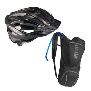 Solstice Adult Bicycle Helmet plus Rogue Biking Hydration Pack Package Product Image