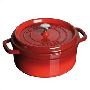 Cast Iron 5.5 Qt. Round Cocotte  - Cherry Product Image