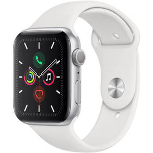Watch Series 5 (GPS Only, 44mm, Silver Aluminum, White Sport Band) Product Image