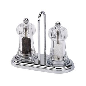 Brasserie 11cm Manual Salt and Pepper Mill Duo with Base - Acrylic Product Image