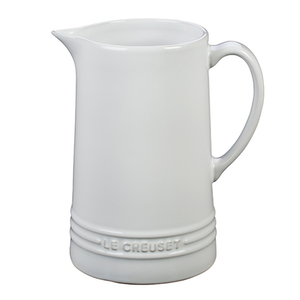 1.6qt Stoneware Pitcher White Product Image
