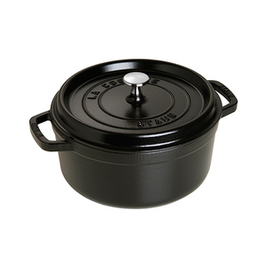 Cast Iron 4qt Round Cocotte Black Matte Product Image
