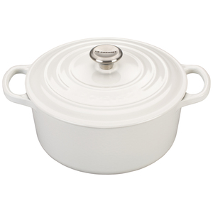 3.5qt Signature Cast Iron Round Dutch Oven White Product Image