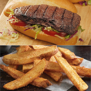 Sirloin Sandwich Steaks & Fries Combo Product Image