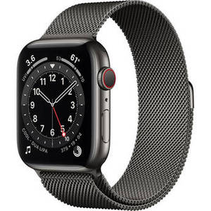 Watch Series 6 (GPS + Cellular, 44mm, Graphite Stainless Steel, Graphite Milanese Loop Band) Product Image