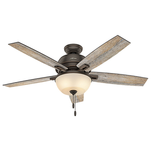 Contemporary Donegan 52" Ceiling Fan Onyx Bengal Finish Product Image