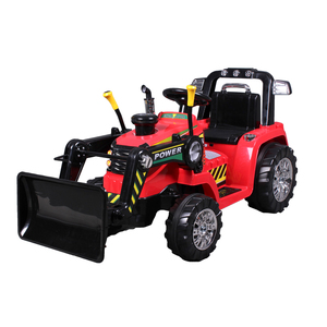 12 Volt Battery Operated Ride On Push Dozer, Red Product Image